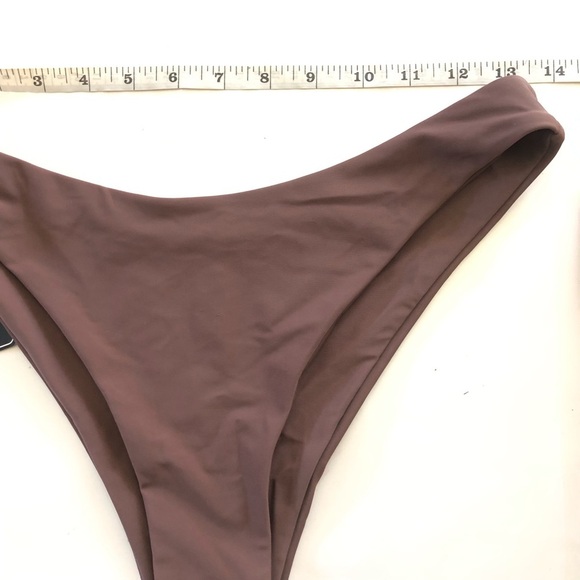 Zaful Peach Floral Underwire Top Brown High Cut Leg Bottom Bikini Swim Set M/6 - Picture 13 of 16